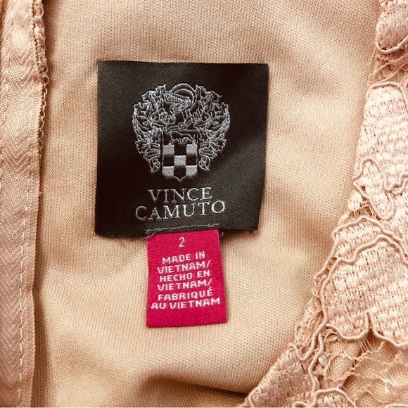 Vince Camuto blush lace puff sleeve dress Size 2 - Picture 4 of 6